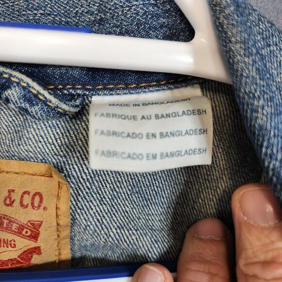 Levis Mens Jean Jacket XL Trucker 72334 Type 3 Blue Bleach Wash Distressed Chore - Picture 8 of 16